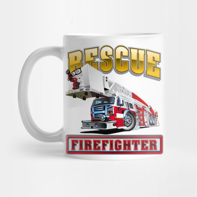 Cartoon Fire Truck by Mechanik